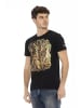 Trussardi Action Grau Schwarz Baumwolle Herren T-Shirt