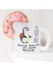 Mr. & Mrs. Panda Teetasse Pinguin Museum besuchen mit Spruch in Transparent
