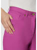 MADELEINE Mid Waist Skinny-Hose mit Fransen in magenta