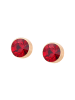 faina Women Stud Earrings in Rose Gold Red
