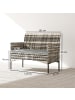 Outsunny Rattan Gartensofa in Hellgrau 115L x 63B x 85H cm