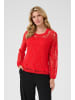 Cream Kurzarm-Bluse CRKit Regular fit in High Risk Red