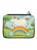 Mr. & Mrs. Panda Federtasche Einhorn Regenbogen Design ohne Spruch in Weiß
