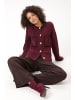 Aniston CASUAL Strickjacke in bordeauxmeliert-dunkelbraun