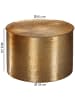 FineBuy Couchtisch in Gold / Aluminium / 61x61x40