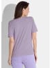 GOLDNER Kurzgröße:  Shirt Shirt in weiß / lila / gemustert