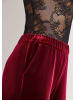 MADELEINE Weite Samthose mit elastischem Bund in rubinrot