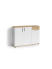 byLiving Sideboard Jakob in Weiß / Artisan Eiche - (B) 110 x (H) 83,5 x (T) 35,5 cm