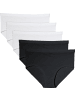 REDBEST Baumwolle, Single-Jersey Taillenslip 5er-Pack in weiß/schwarz