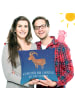 Mr. & Mrs. Panda Sofakissen Sternzeichen Steinbock mit Spruch in Sternenhimmel Blau