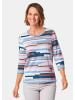 GOLDNER Baumwollpullover mit grafischem Muster in bunt / gemustert