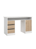 ebuy24 Schreibtisch FunctionPlus Weiß 126 x 55 cm