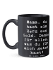 Mr. & Mrs. Panda Tasse Spruch Mama Herz Gold mit Spruch in Schwarz