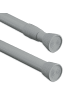 relaxdays Teleskopstange in Grau - 110–200 cm