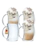 Intirilife Doppelwandiges Thermo Glas 200ml Teeglas Kaffeeglas Isoliert in 4x Transparent