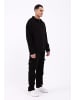 Megaman Jogginganzug Set Jogger Pullover Oversize Fit in Schwarz