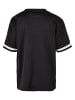 Urban Classics Urban Classics Herren Boys Oversized Stripes Mesh Tee in black