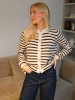 TeeShoppen Pullover Crizette in Brown-Off White