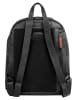 X-ZONE Rucksack echt Leder in schwarz