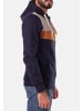 HopenLife Sweatjacke JACQUARD in Navy blau