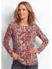 GOLDNER Jerseyshirt mit Ornament-Druck in rot / gemustert