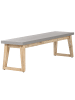 Beliani Gartenbank ORIA in Grau/Braun - (W) 160 x (H) 45 x (L) 40 cm