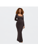 CFAB Maxi-Kleid in Aschbraun