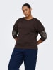 ONLY Carmakoma Sweatshirt in Chocolate Plum 1