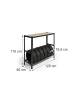 relaxdays Reifenregal in Schwarz - (B)120 x (H)110 x (T)40 cm