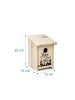 relaxdays Nistkasten in Natur - (B)12x (H)22 x (T)15 cm