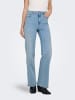 ONLY Wide Fit Jeans mit hoher Taille und Gürtelschlaufen in Light Blue Denim