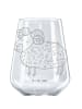 Mr. & Mrs. Panda Glas für Rotwein Sternzeichen Widder ohne Spruch in Transparent