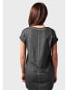 Urban Classics Urban Classics Damen Ladies Long Back Shaped Spray Dye Tee in darkgrey
