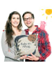 Mr. & Mrs. Panda Kissen Bogen japanisch Design mit Spruch in Weiß