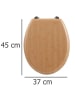 5five Simply Smart MDF WC-Sitz, Bambus Effekt, Universal in Braun, 45 x 37 cm