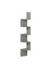 VASAGLE Eckregal Custos in Grau - (B)20 x (H)126 x (T)20 cm