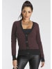 Melrose Strickjacke in schwarz-bordeaux
