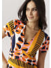 Aniston SELECTED Maxikleid in ockergelb-orange-wollweiß-marine-rosa