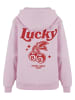Mister Tee Mister Tee Lucky Cherry Ladies Fluffy Hoody in softpink