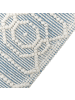 Beliani Kurzflor ORHANELI in Blau/Weiß - (W) 160 x (L) 230 cm