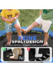 HOMCOM Kindertrampolin in Blau 140L x 140B x 190H cm