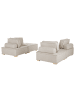 Beliani 4-tlg Modulsofa TIBRO in Beige/Heller Holzfarbton