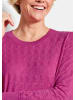 GOLDNER Baumwollpullover mit Zick-Zack-Muster in beere