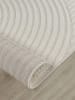 KADIMA DESIGN Kurzflorteppich, 15 mm hoch mit plastischem Halbkreis-Relief in Creme