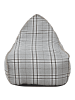Beliani Sitzsack DROP LINEN in Grau - (W) 63 x (H) 73 x (L) 75 cm
