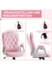 Vinsetto Bürostuhl-61L x 61B x 104-114H cm-Rosa