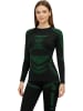 normani 2 x Thermooberteil Langarm Shirt Skiunterwäsche für Damen in Schwarz/Grün