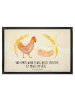 Mr. & Mrs. Panda Schmutzfangmatte Huhn Stolz mit Spruch in Vintage