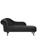 Beliani Chaiselongue NIMES in Schwarz - (W) 169 x (H) 79 x (L) 65 cm linksseitig