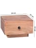 FineBuy Nachttisch in Braun / Akazie / 40x40x25